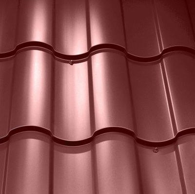 Металлочерепица Grand Line Kredo Satin Красное вино RAL 3005